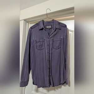Express Deep Purple Casual Shirt